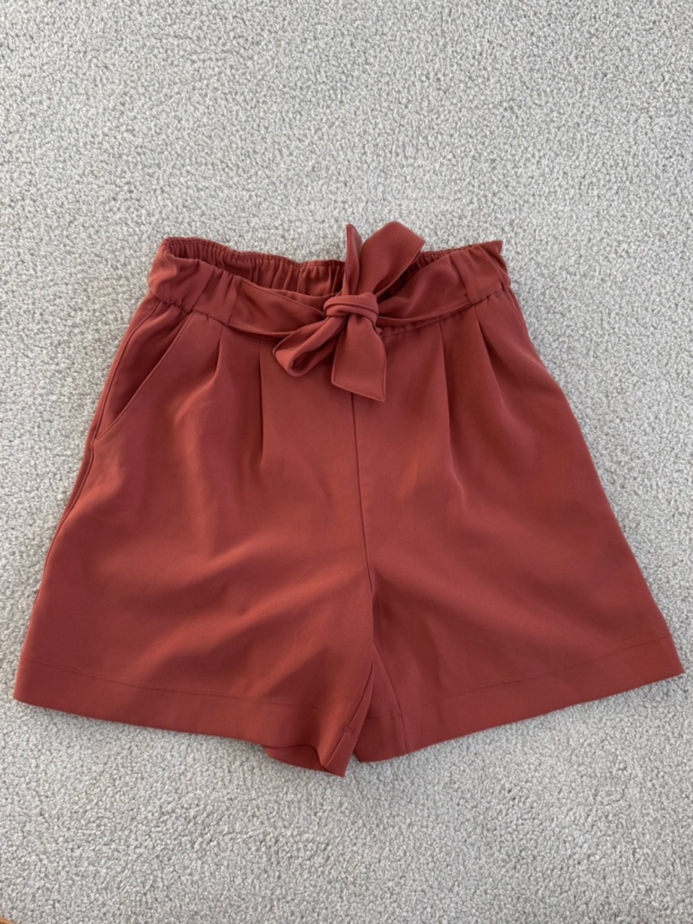 lululemon High-Waist Tie Shorts in Rust
